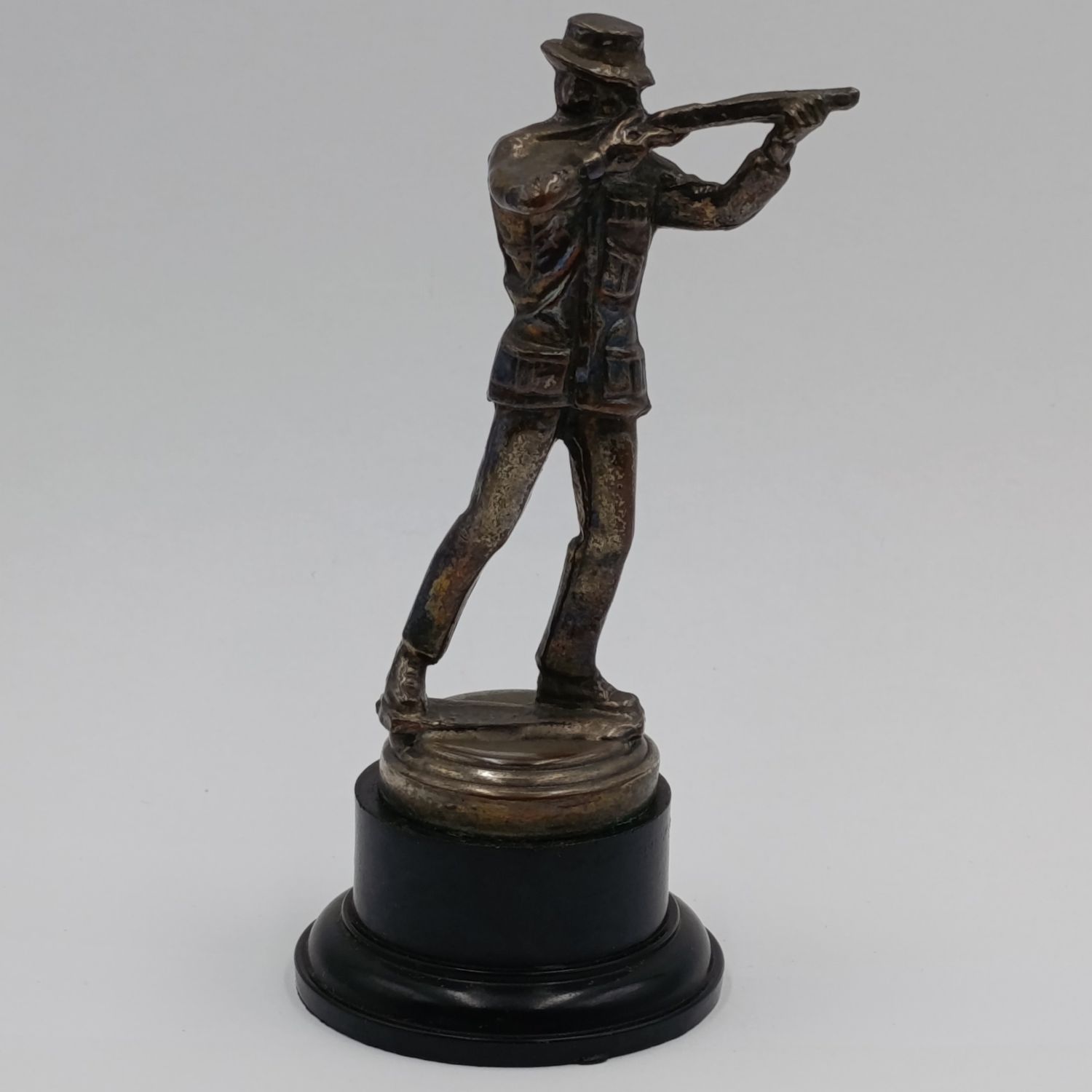 Vintage silver colour shooting trophy
