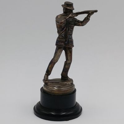 Vintage silver colour shooting trophy