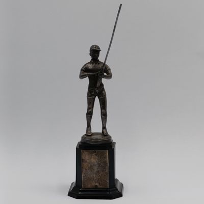 Vintage Silver colour fishing trophy