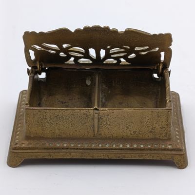 Antique brass 2 hole stamp holder
