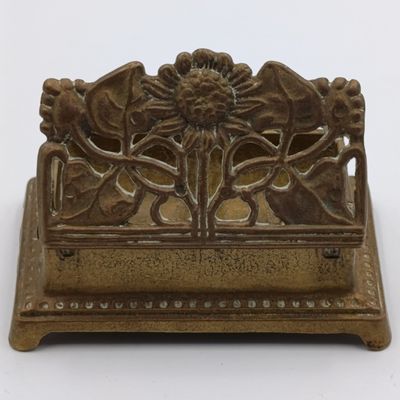 Antique brass 2 hole stamp holder