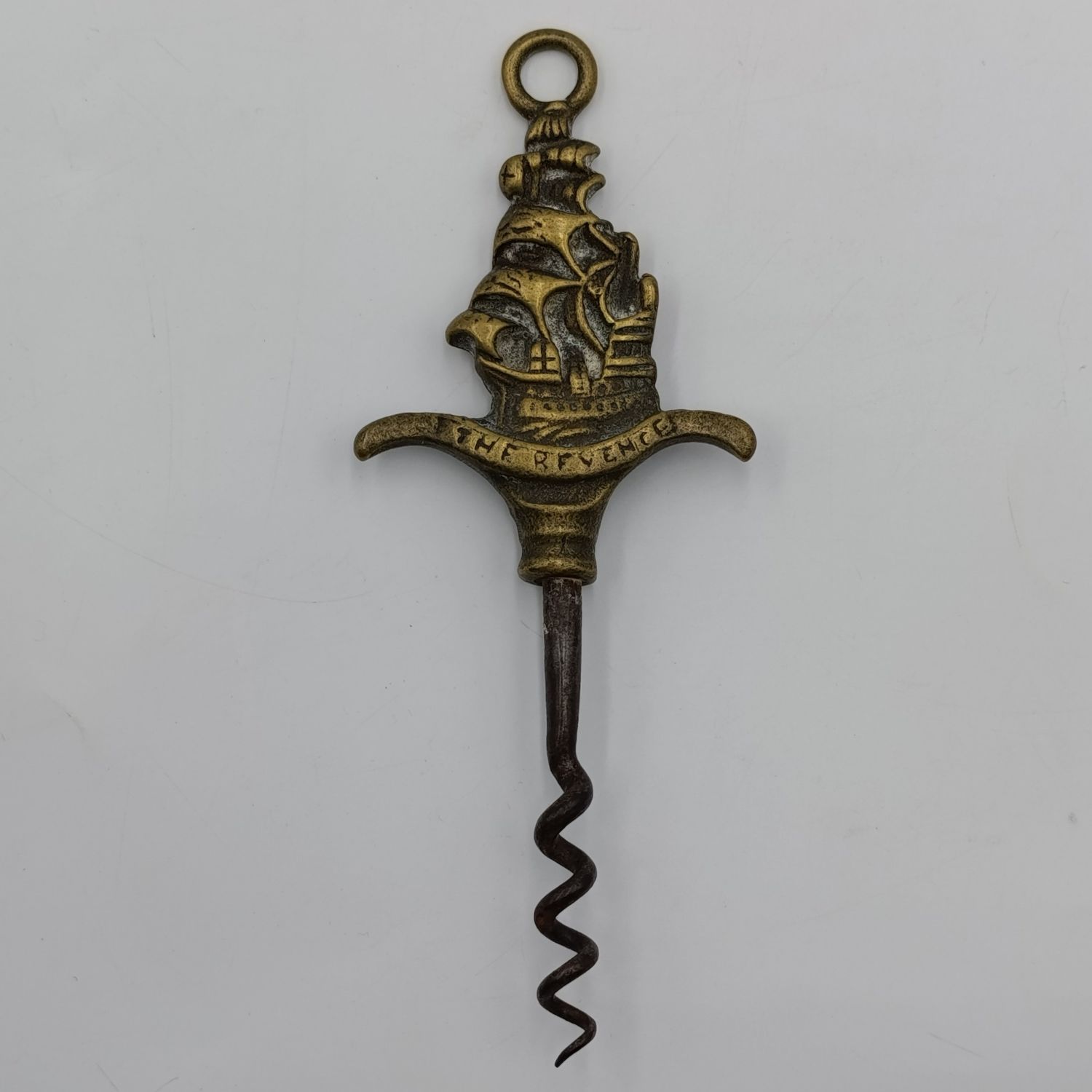 Vintage The Revenge ship brass corkscrew