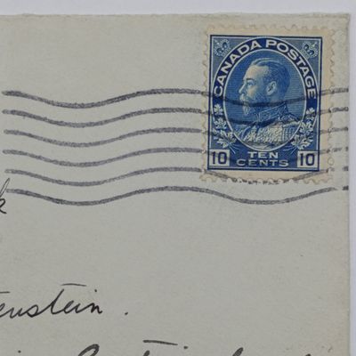 Canadian National Railways stationary used to send letter to Vaduz Liechtenstein from Montreal, Canada with 10 cents George 5 Canadian stamp cancelled 5 June 1925 and Green wax seal with R at the back