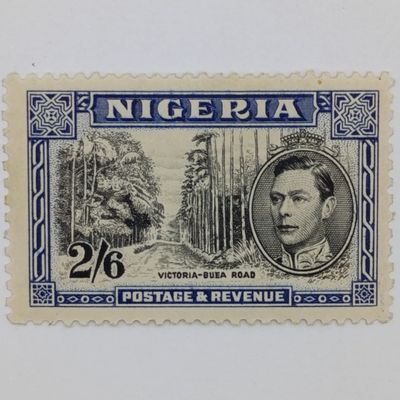 Nigeria 2/6 stamp SG58 - mounted mint P13 x 11.5