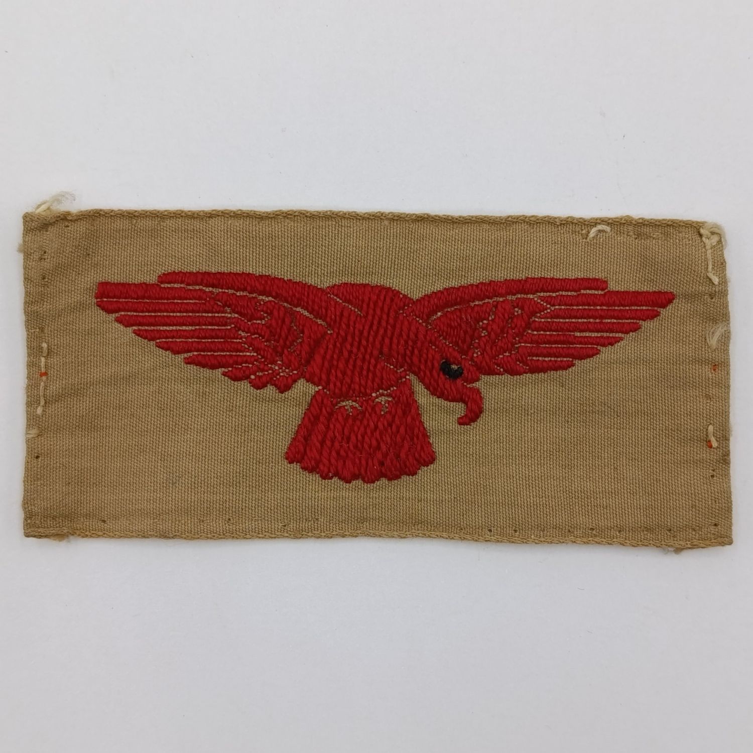 WW2 Royal Air Force tropical khaki pattern cloth eagle badge