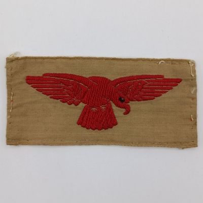 WW2 Royal Air Force tropical khaki pattern cloth eagle badge