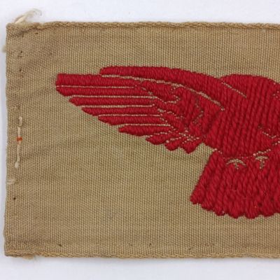 WW2 Royal Air Force tropical khaki pattern cloth eagle badge