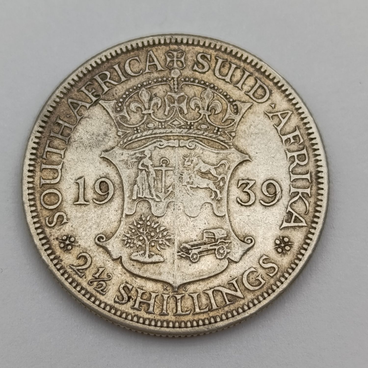 South Africa 1939 half crown 2 1/2 shilling XF