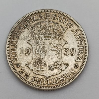 South Africa 1939 half crown 2 1/2 shilling XF
