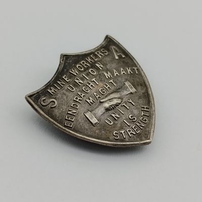 Vintage Mine workers Union button hole badge