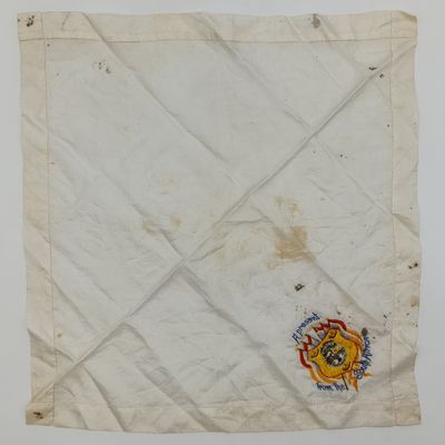 Boer War Orange Free State embroidered silk handkerchief / napkin