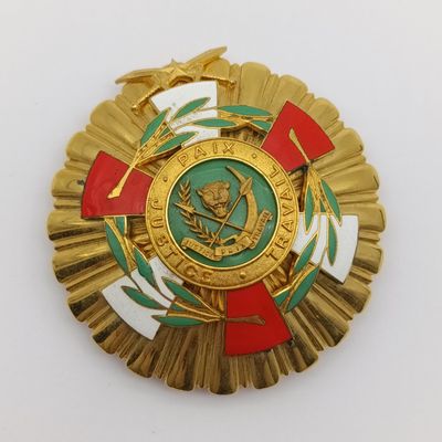 Order of Zaire Grand officer star badge with crossed swords - Arthus Bertrand military issue