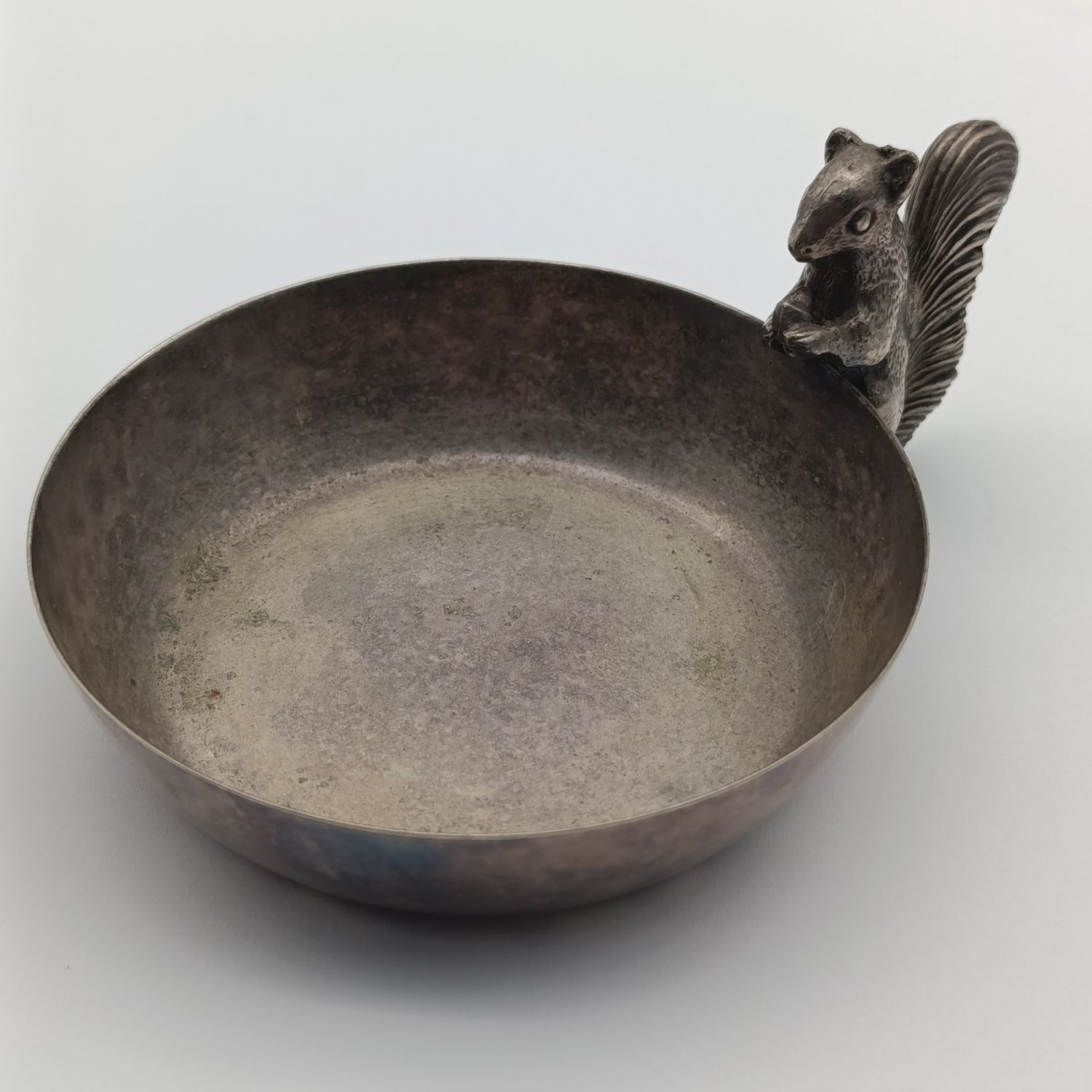 Vintage silverplated squirrel nut bowl
