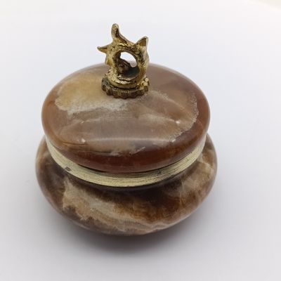 Vintage Italian Alabaster trinket box with lid