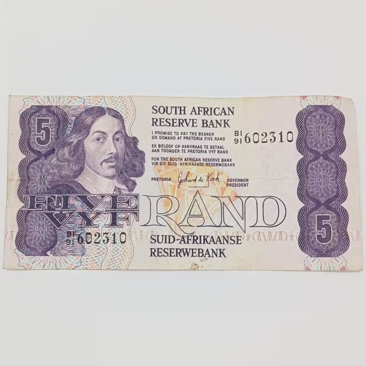 GPC de Kock - 1981 scarce R5 First Issue banknote - rarely seen