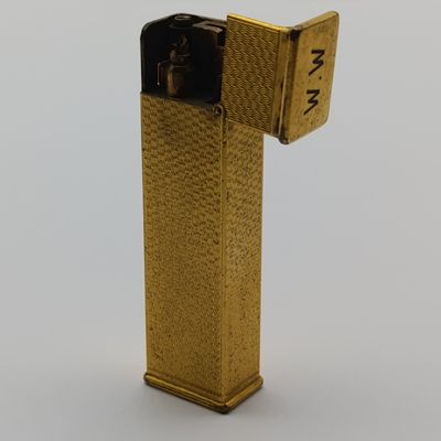 Vintage Dunhill goldplated lighter - working - missing bottom cap