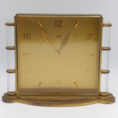 Vintage Angelus Carillon Swiss 8 day desk clock - not running - alarm winder broken