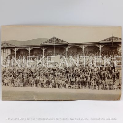Large photo of Boer prisoners of war St Helena - Most covering their faces - unbelievable original photo