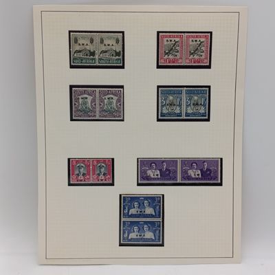 South West Africa SACC 119-122 mint pairs - hinged plus Royal visit to South Africa set