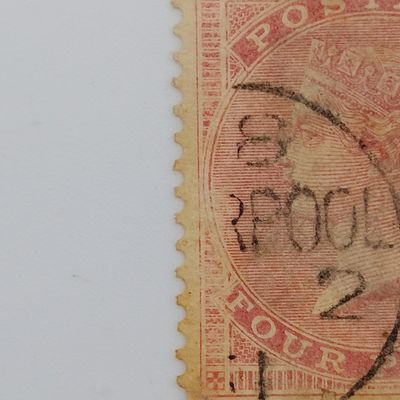 Great Britain SG66a 1857 4d Liverpool useage