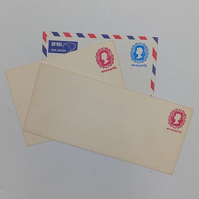 New Zealand envelopes with Pre-printed postage - unused - 3 types