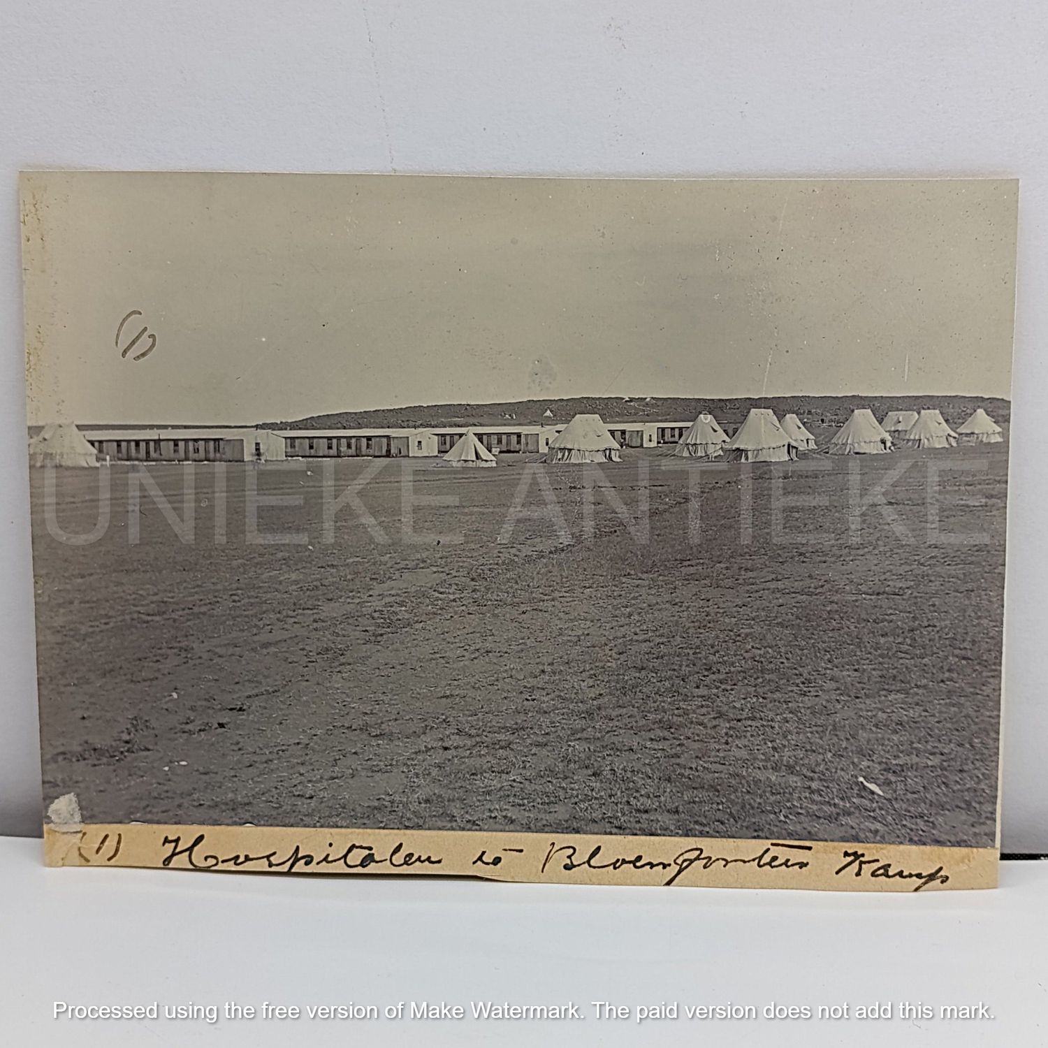 Boer War original photo of hospital Tents at Vroue Kamp Bloemfontein