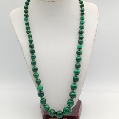 Vintage Malachite necklace 55cm