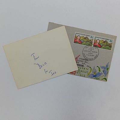 Hand drawn cover - Kirstenbosch to Johannesburg with Disa stamps - Kirstenbosch Jubilee