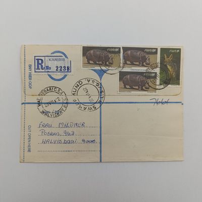 South West Africa 21-7-1982 registered cover Karibib to Walvis Bay through Swakopmund