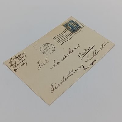 1926 Letter front posted for pierce, USA to Vadez, Liechtenstein with 5 cent cancelled US stamp