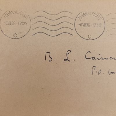 1936 Front Johannesburg to Pretoria with usage of 1d ship stamp and Orange Free State EEN Penny