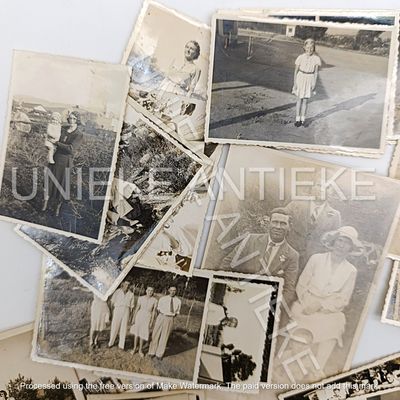 Lot of 60 Photos of people of the De Doorns, Ladismit Stellenbosch and Worcester area - Circa 1930 Surnames Mentioned Badenhorst and Naude