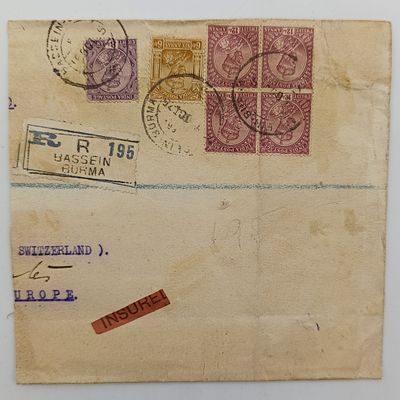 Lot of 5 letter fronts - all posted to Switzerland - oldest is 1890 - from various countries