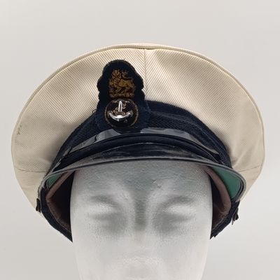 South African Navy peak cap - with Petty officer cap badge
