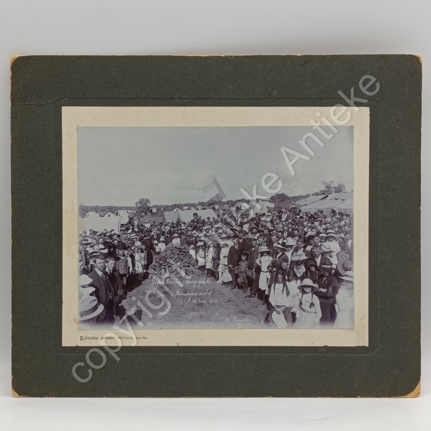 Original photograph taken at the place Jopie Fourie was caught by the English at Nooitgedacht  Photo taken 16 December 1914 by D. Fouche