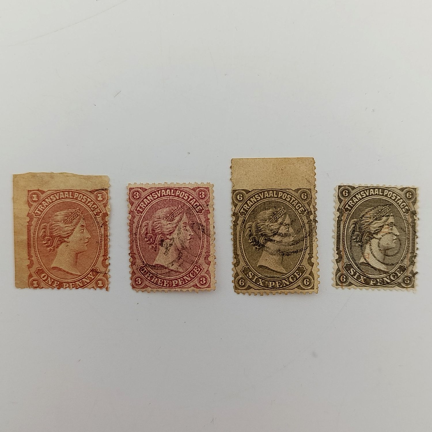 ZAR 1878 Queen Victoria Heads lot of 4 stamps