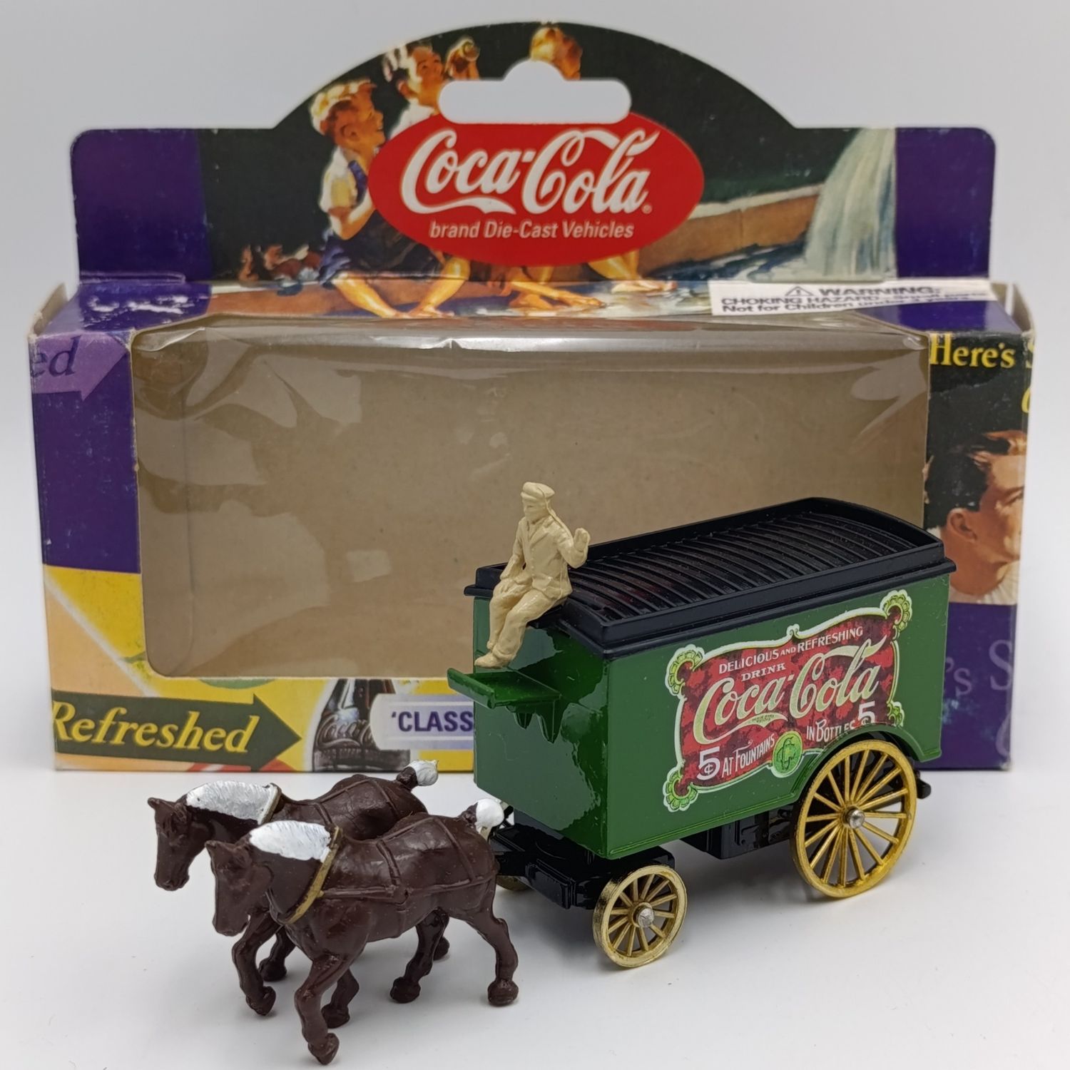 Lledo Coca-Cola horse drawn delivery van die-cast model in box