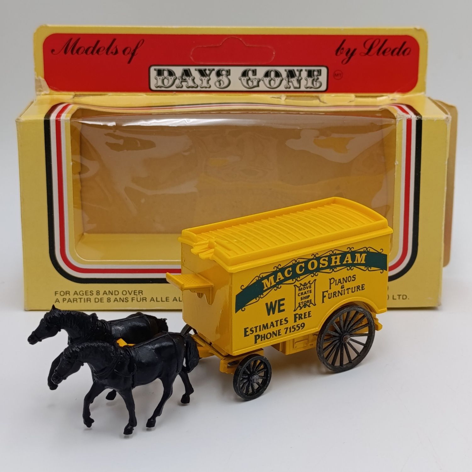 Lledo Mac Cosham Pianos and Furniture horse-drawn advertising removal van die-cast model in box