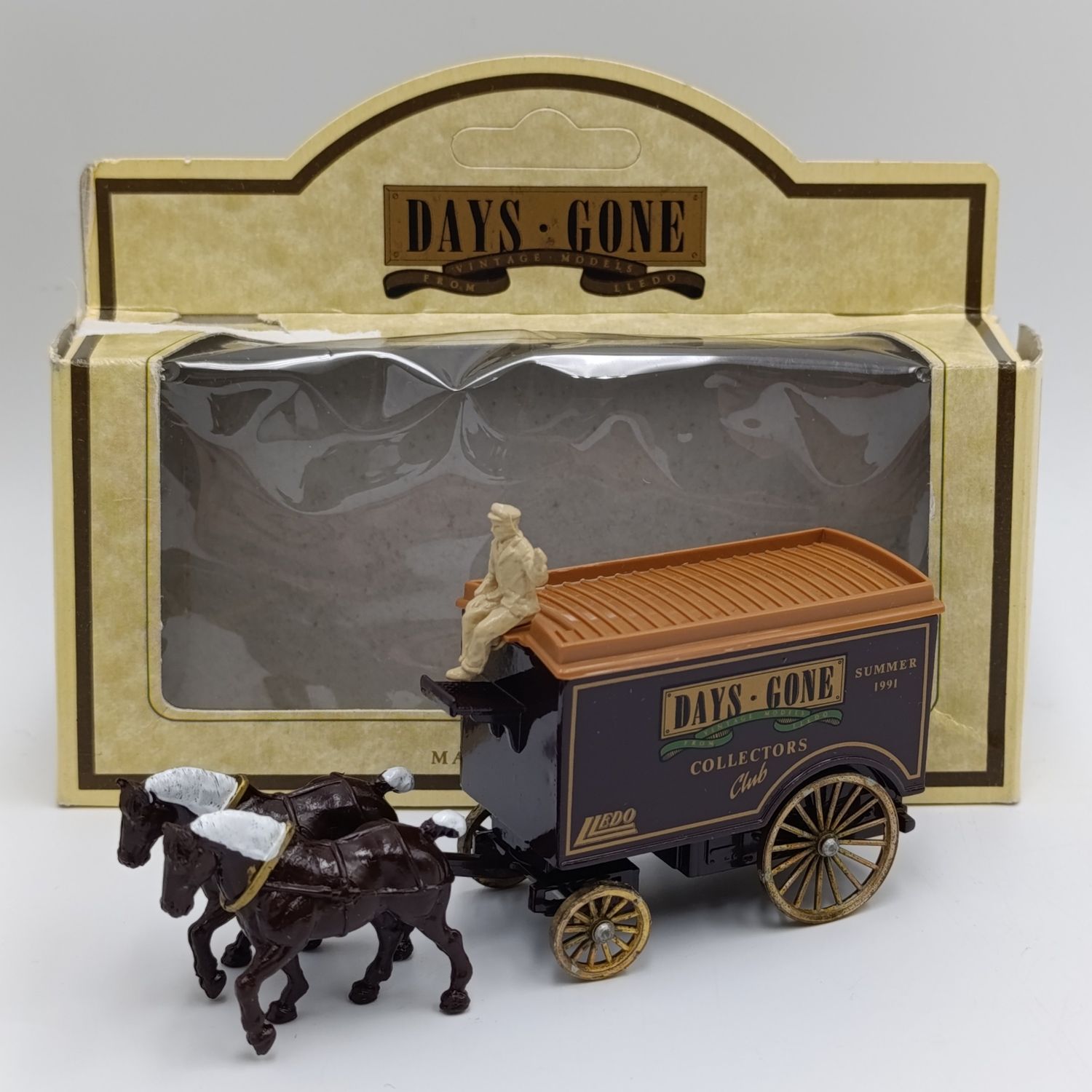 Lledo Summer 1991 Collector's Club horse-drawn removal van die-cast model in box