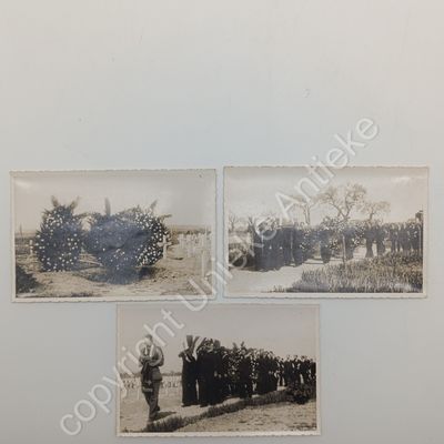 Postcard photos of the Funeral of L.A.C Murray R.A.F at Cotania, March 1945
