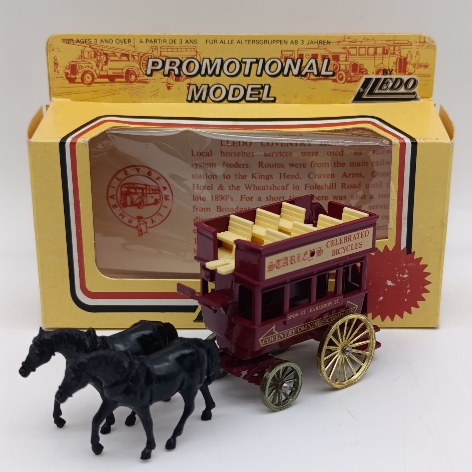 Lledo Celebrated Bicycles horse-drawn advertising cart die-cast model in box