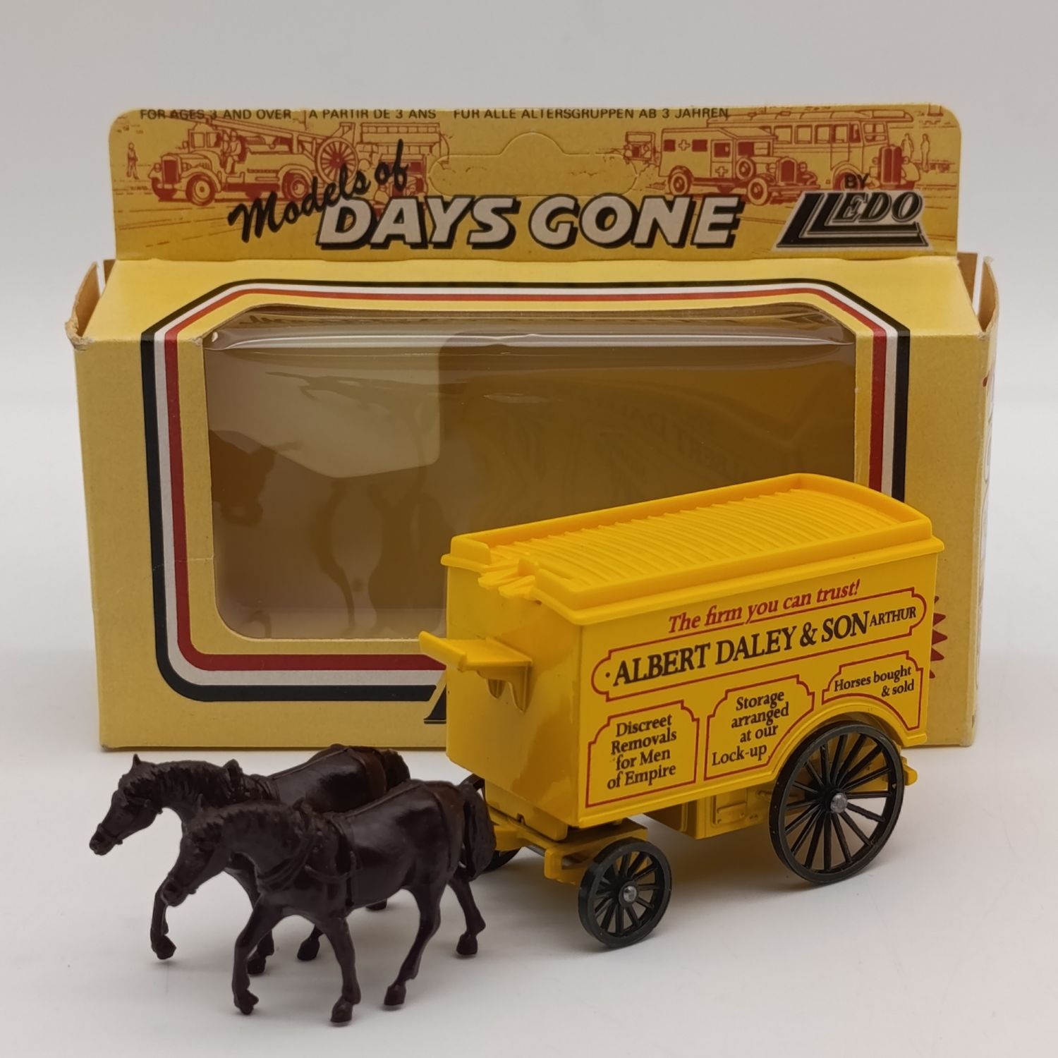 Lledo Albert Daley and Son horse-drawn removal cart die-cast model in box