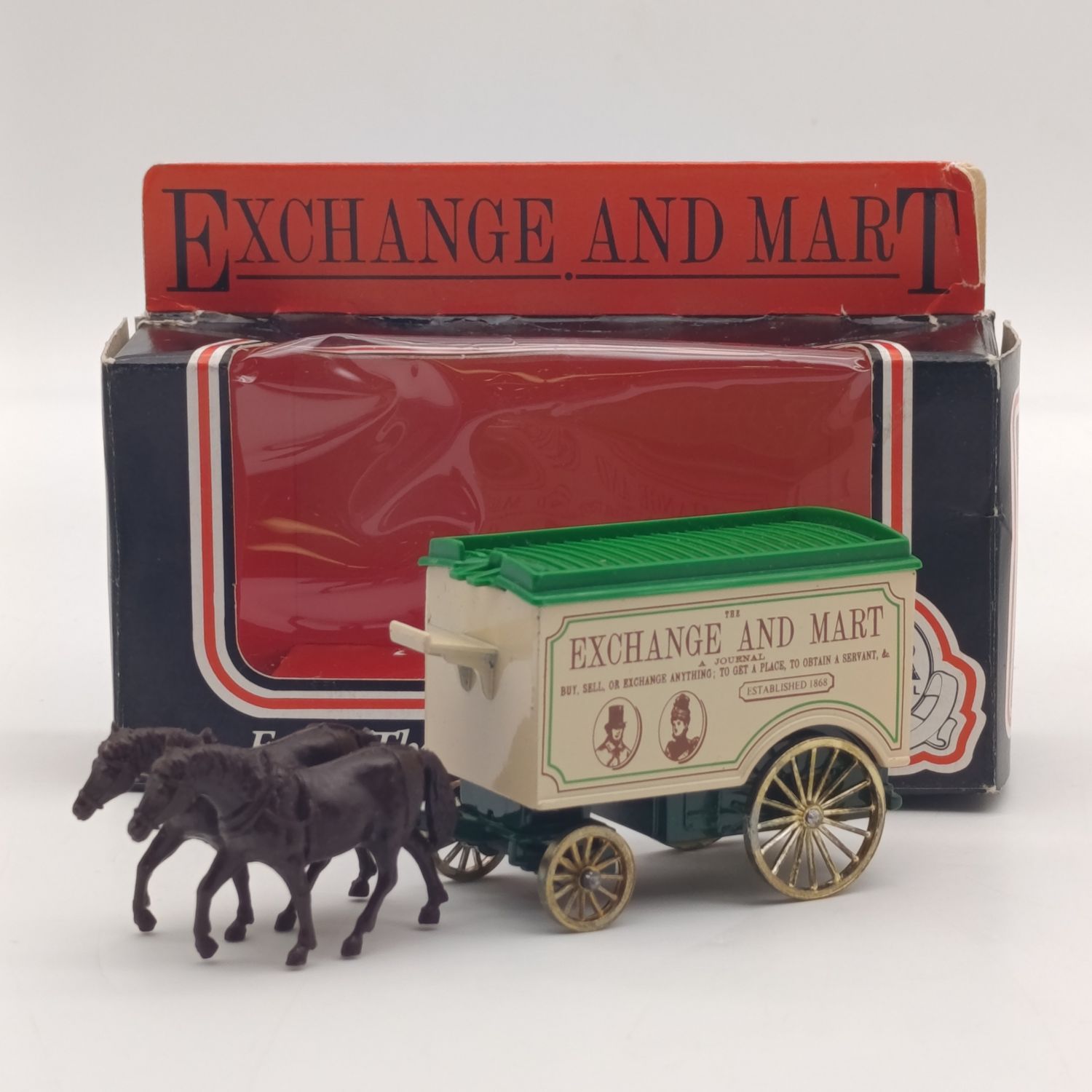 Lledo Exchange and Mart horse-drawn removal van die-cast model in box