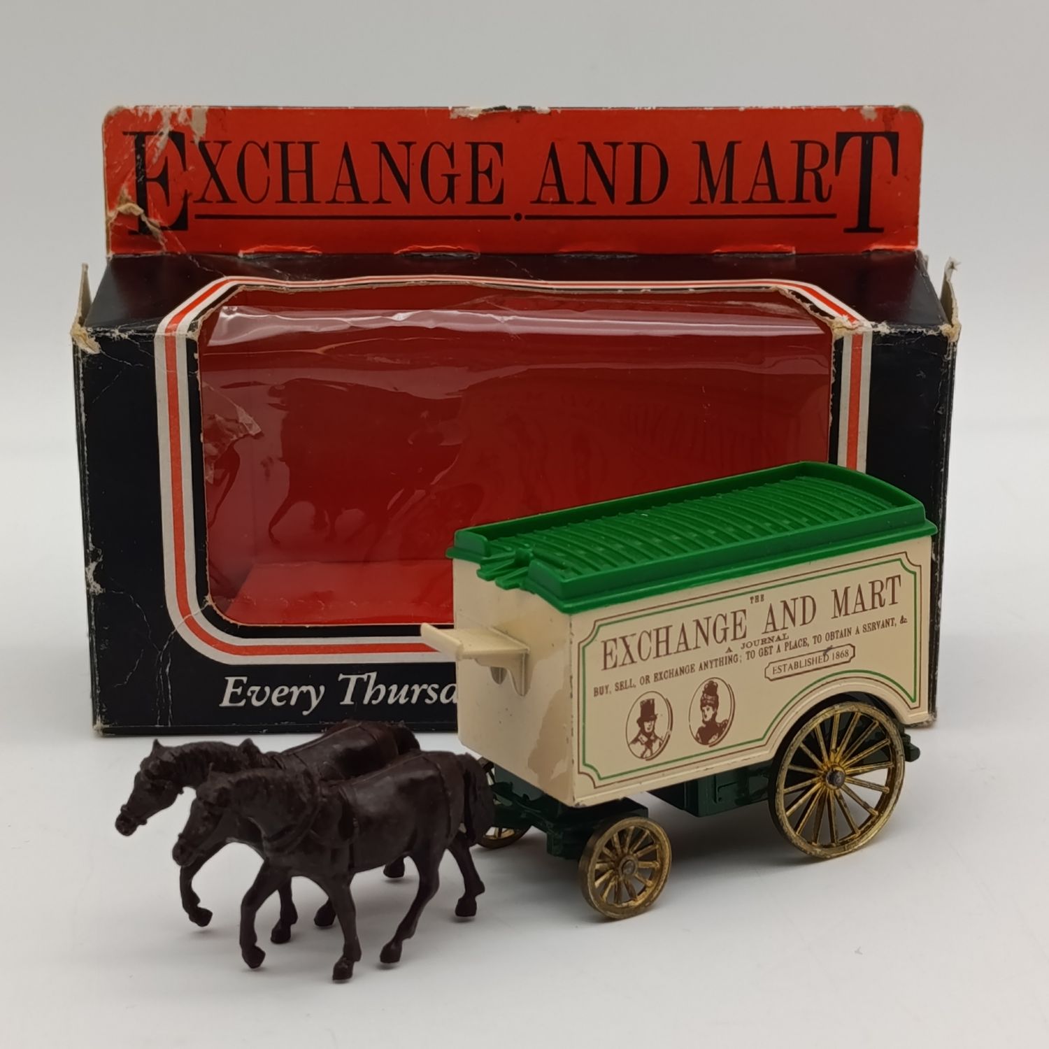 Lledo Exchange and Mart horse-drawn removal van die-cast model in box