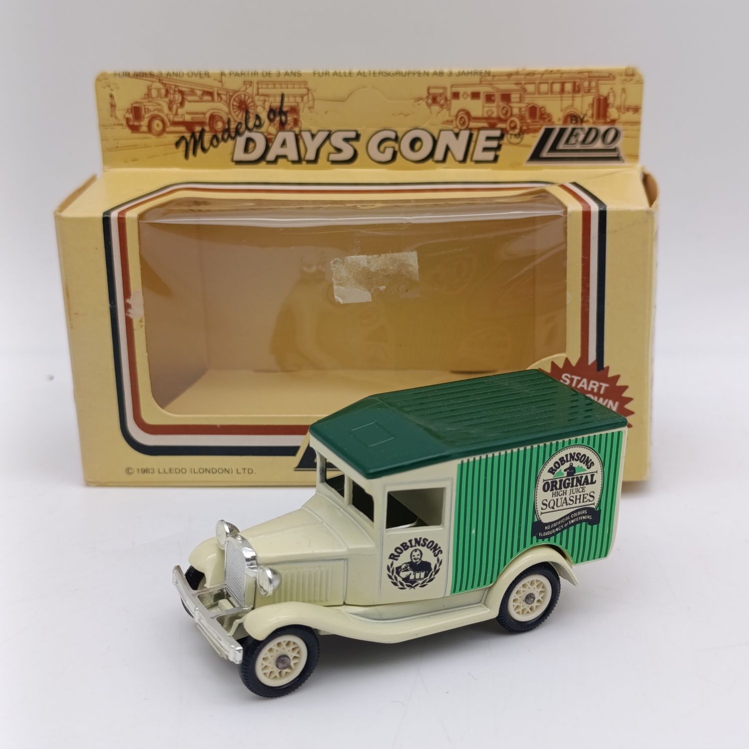 Lledo Ford Model-A Robinsons Squashes advertising die-cast model car in box