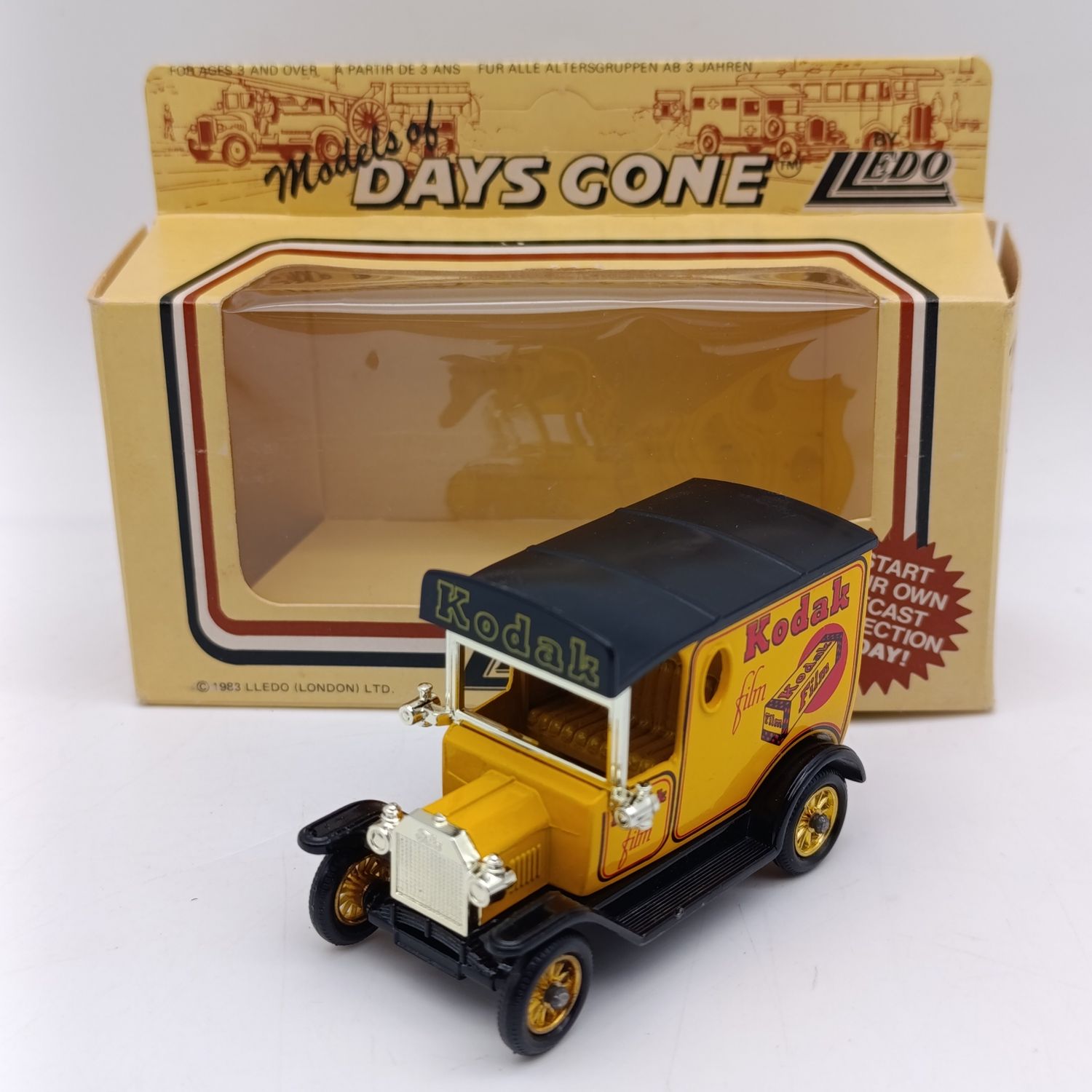 Lledo Ford Model-T Kodak Film advertising die-cast model car in box