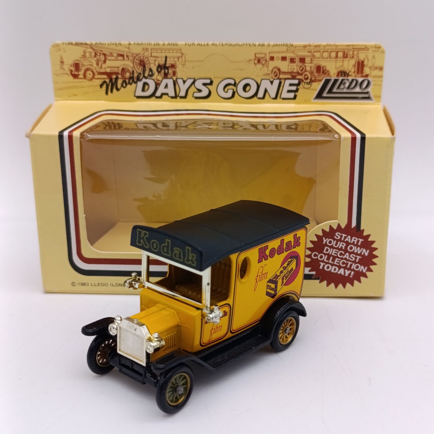 Lledo Ford Model-T Kodak Film advertising die-cast model car in box