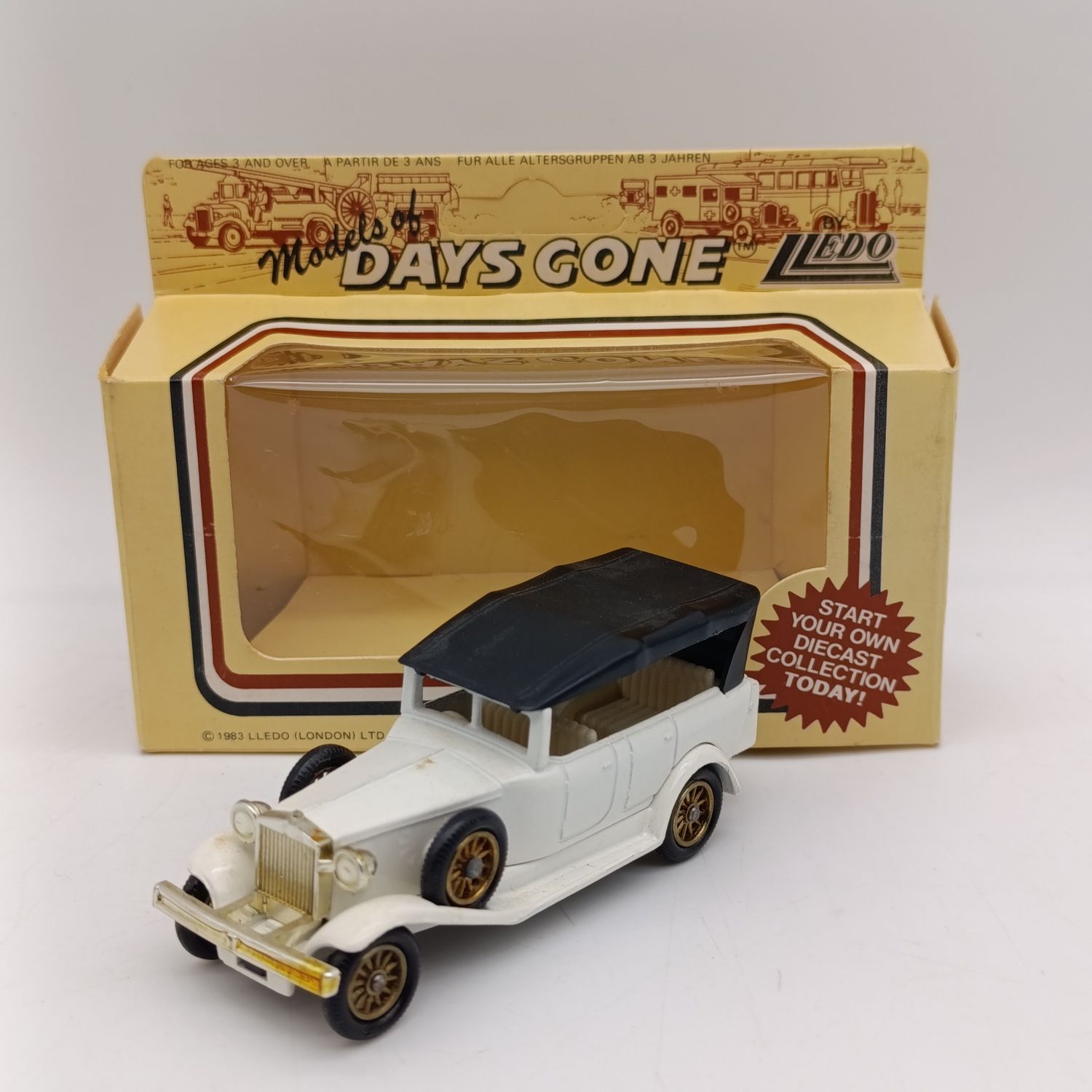 Lledo 1925 Rolls-Royce Silver Ghost die-cast model car in box - White