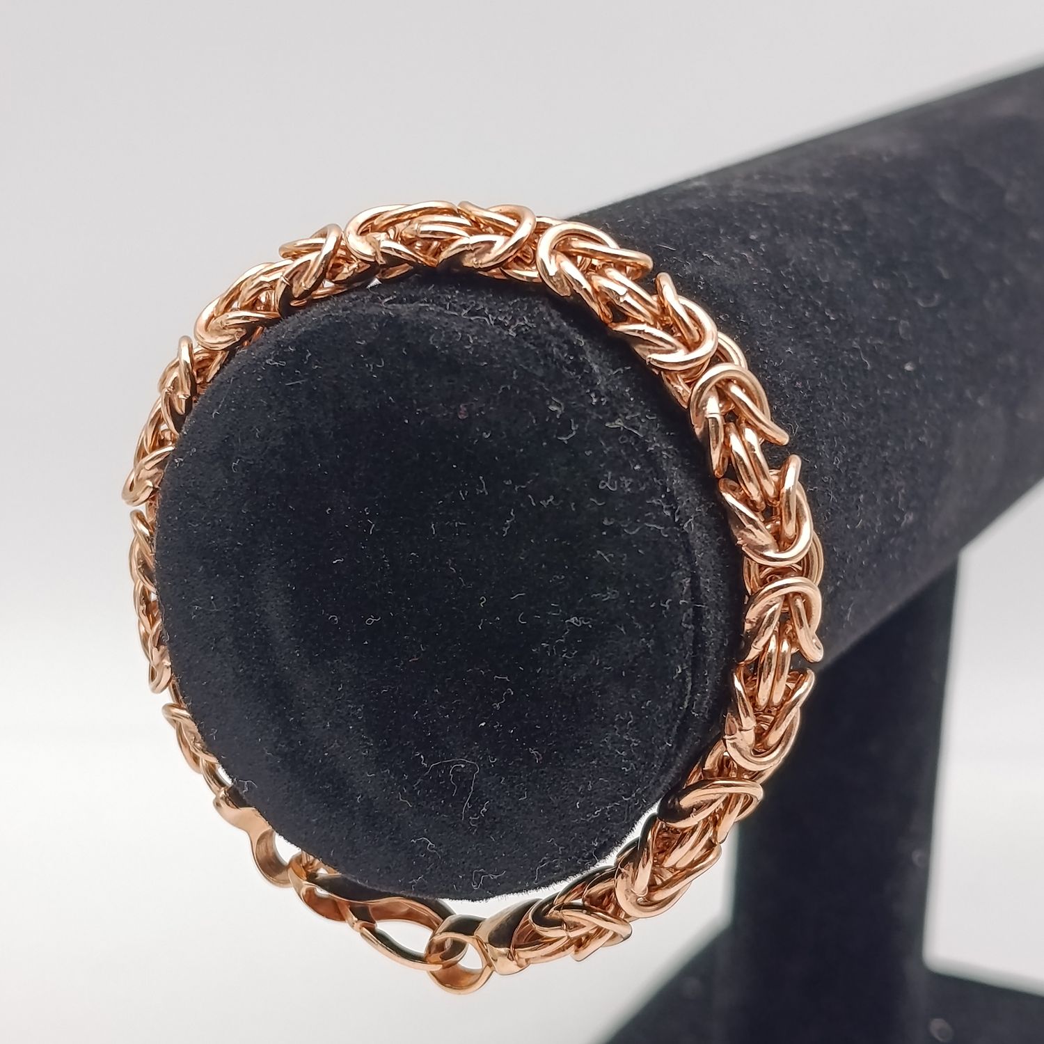 Bronzalline Byzantine Bracelet 18kt Rose gold plated bronze based metal - weighs 15.3g