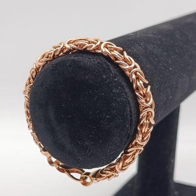Bronzalline Byzantine Bracelet 18kt Rose gold plated bronze based metal - weighs 15.3g